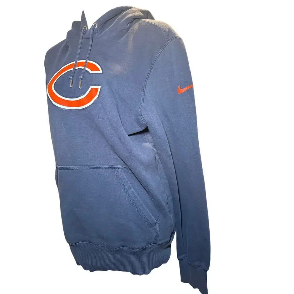 Nike NFL Chicago Bears Navy Pullover Hoodie, Unisex Size Small